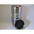 Stainless Steel Tumbler With Blue Rubber Grip